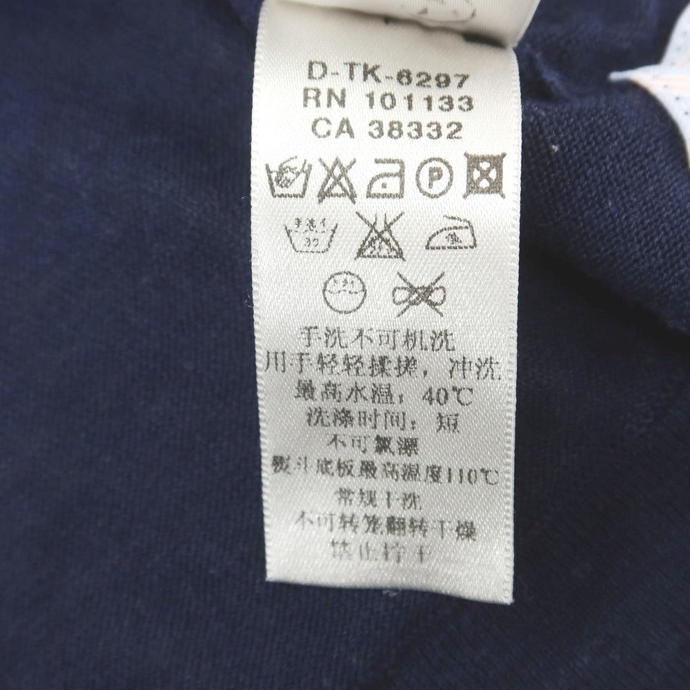 【中古】エルメネジルドゼニア Ermenegildo Zegna コットン 半袖ポロシャツ ネイビー【 S 】【 状態ランクC 】【 メンズ 】