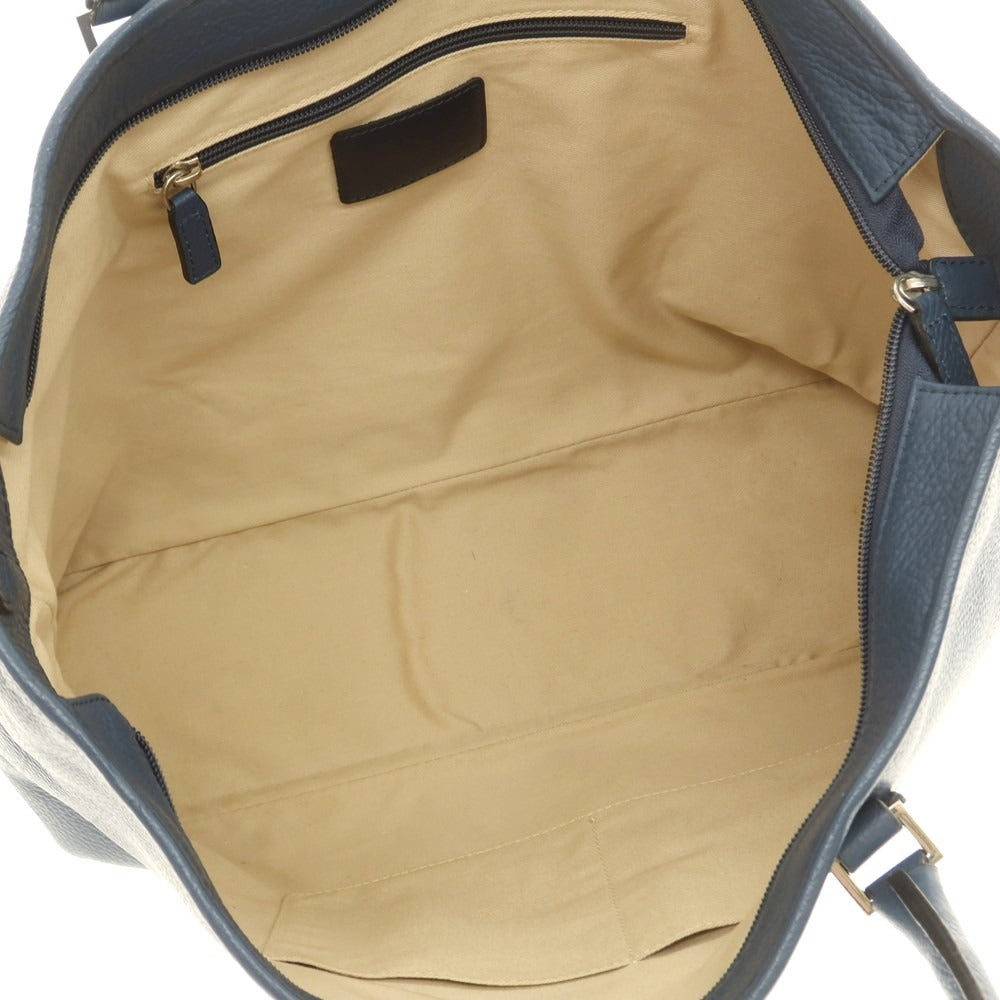 【中古】パイロット イタリア PYLOOT シュリンクレザー トートバッグ ネイビー【 状態ランクB 】【 メンズ 】