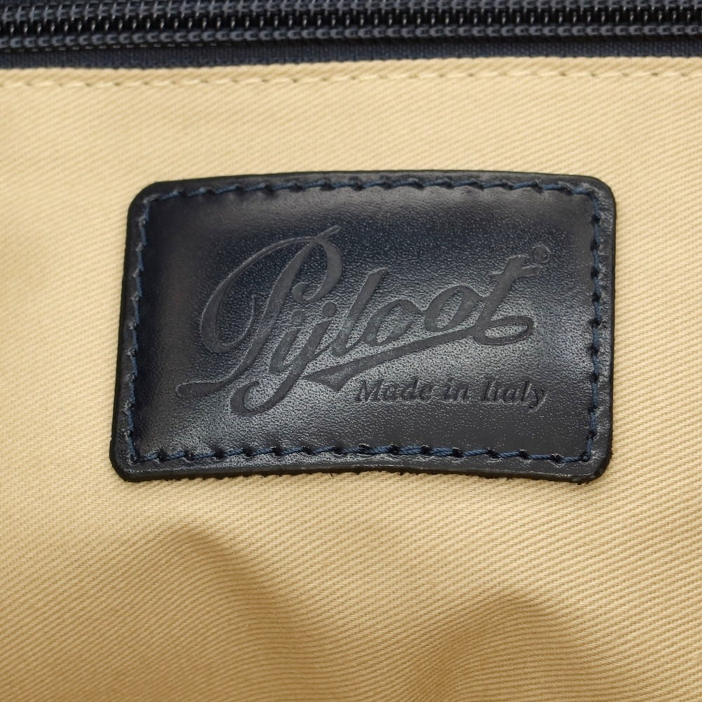 【中古】パイロット イタリア PYLOOT シュリンクレザー トートバッグ ネイビー【 状態ランクB 】【 メンズ 】