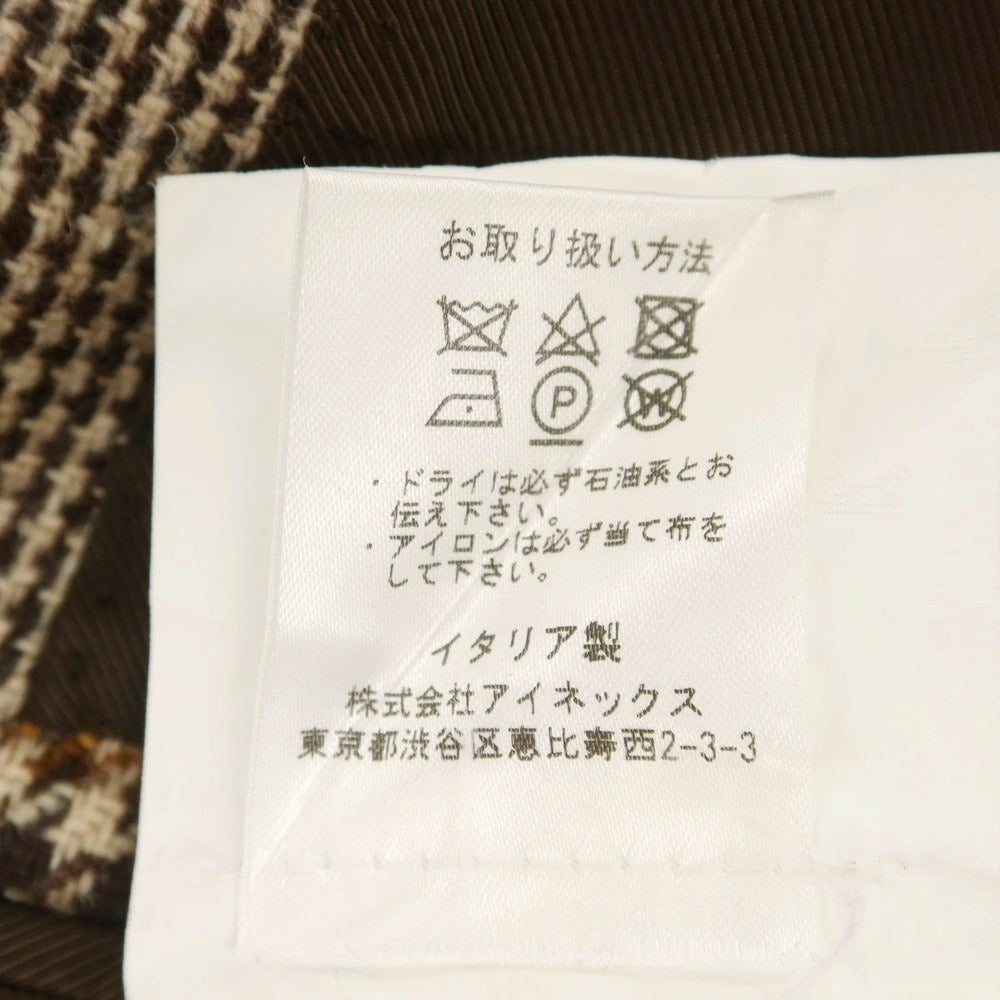 【中古】デペトリロ DE PETRILLO ウール チェック テーラードジャケット ブラウン系【 42 】【 状態ランクC 】【 メンズ 】