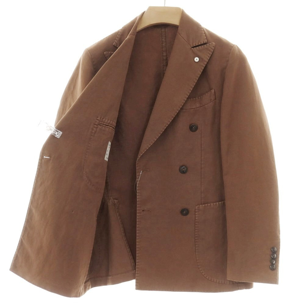 【中古】エルビーエム1911 L.B.M.1911 リネンコットン ダブルテーラードジャケット ブラウン系【 44 】【 状態ランクC 】【 メンズ 】