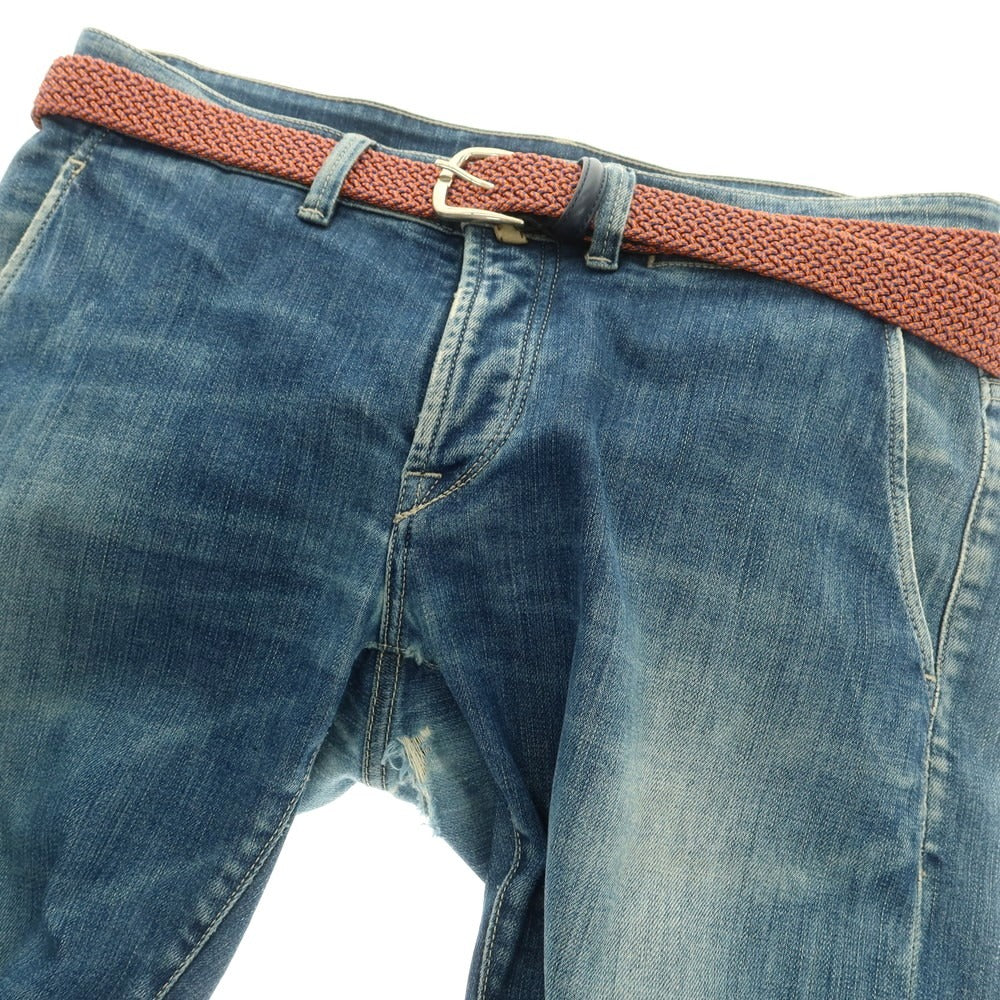 【中古】アンダーソンズ Andersons メッシュ ベルト オレンジxネイビー【 L 】【 状態ランクB 】【 メンズ 】
