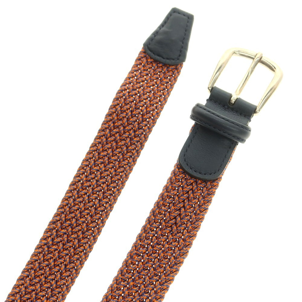 【中古】アンダーソンズ Andersons メッシュ ベルト オレンジxネイビー【 L 】【 状態ランクB 】【 メンズ 】