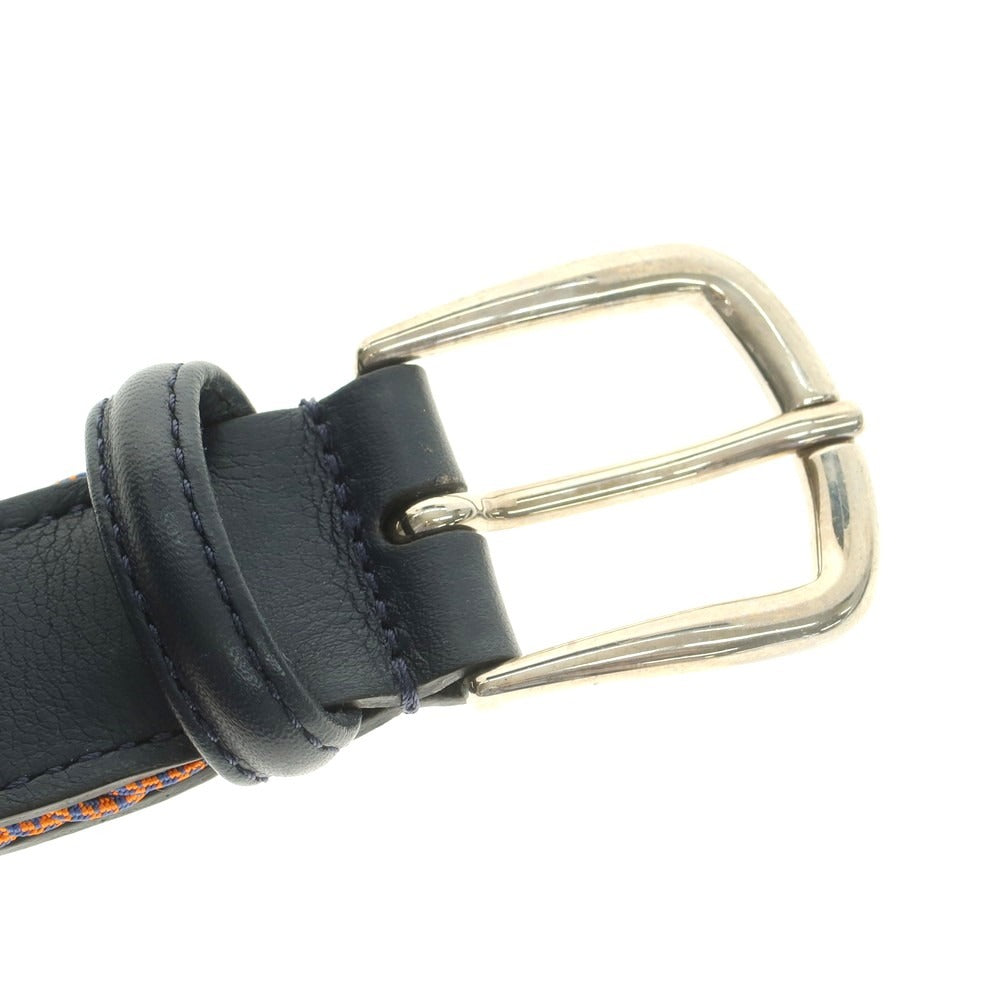 【中古】アンダーソンズ Andersons メッシュ ベルト オレンジxネイビー【 L 】【 状態ランクB 】【 メンズ 】