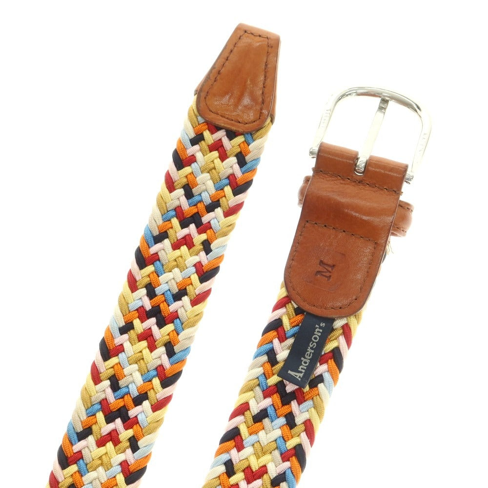 【中古】アンダーソンズ Andersons エラスティックメッシュ ベルト マルチカラー【 M 】【 状態ランクB 】【 メンズ 】