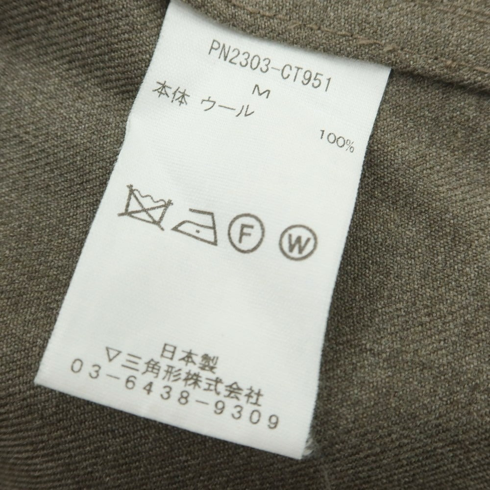 【中古】パン pan ウール トレンチコート グレイッシュカーキ【 M 】【 状態ランクB 】【 メンズ 】