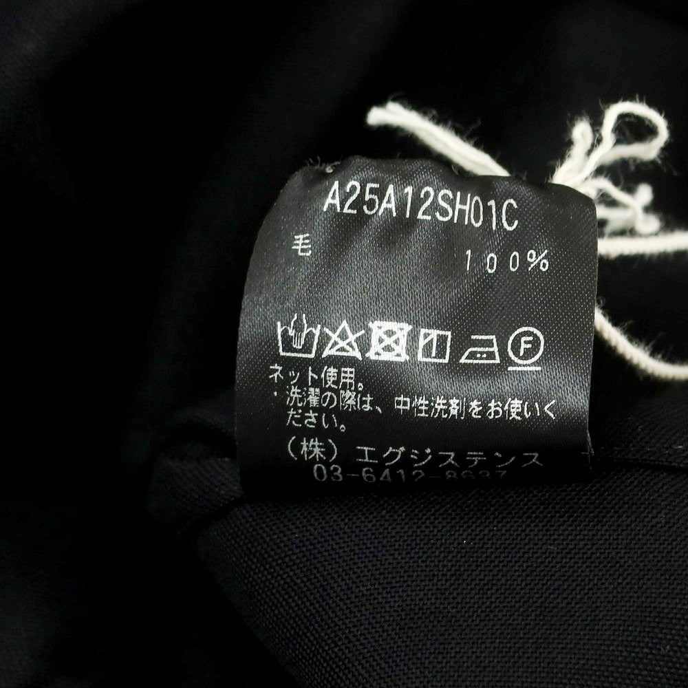 【中古】マーカウェア markaware 2025年春夏 ウール ボタンダウン カジュアルシャツ ブラック【 1 】【 状態ランクA 】【 メンズ 】