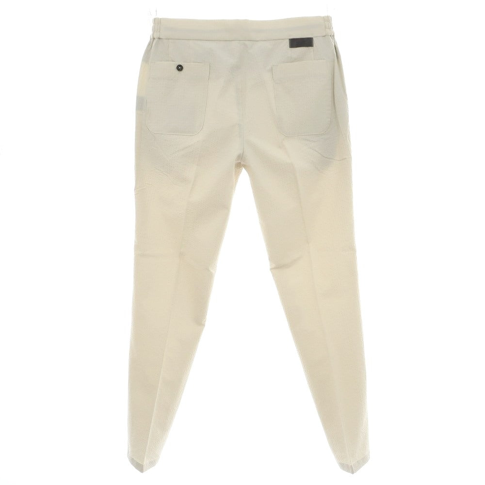 【中古】ザ チノ リヴァイブド THE CHINO REVIVED コットンポリエステル シアサッカー チェック イージースラックスパンツ ライトベージュ系【 85 】【 状態ランクA 】【 メンズ 】