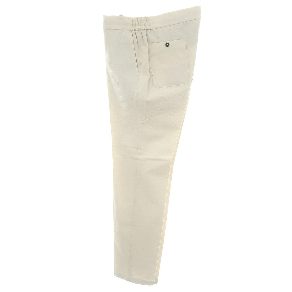 【中古】ザ チノ リヴァイブド THE CHINO REVIVED コットンポリエステル シアサッカー チェック イージースラックスパンツ ライトベージュ系【 85 】【 状態ランクA 】【 メンズ 】