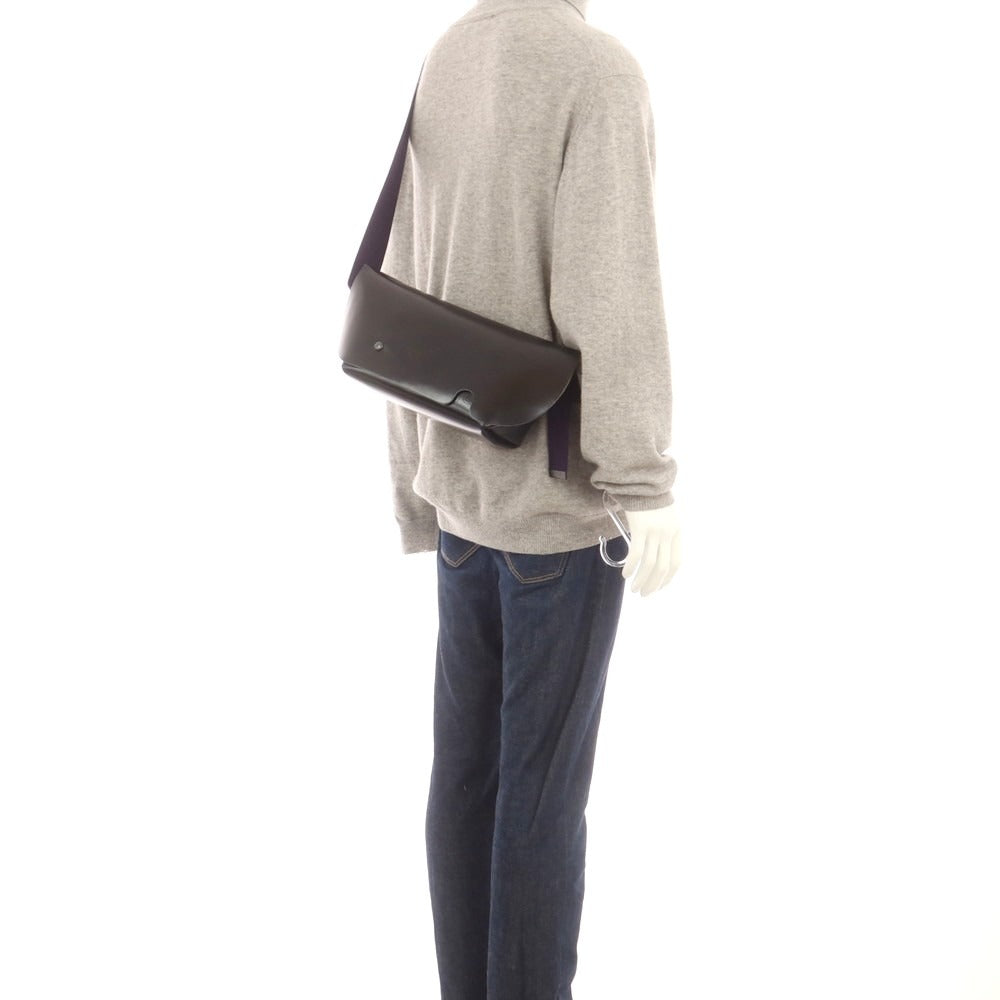 【中古】ユニアンドコー Uni&co レザー ショルダーバッグ ブラック【 状態ランクB 】【 メンズ 】