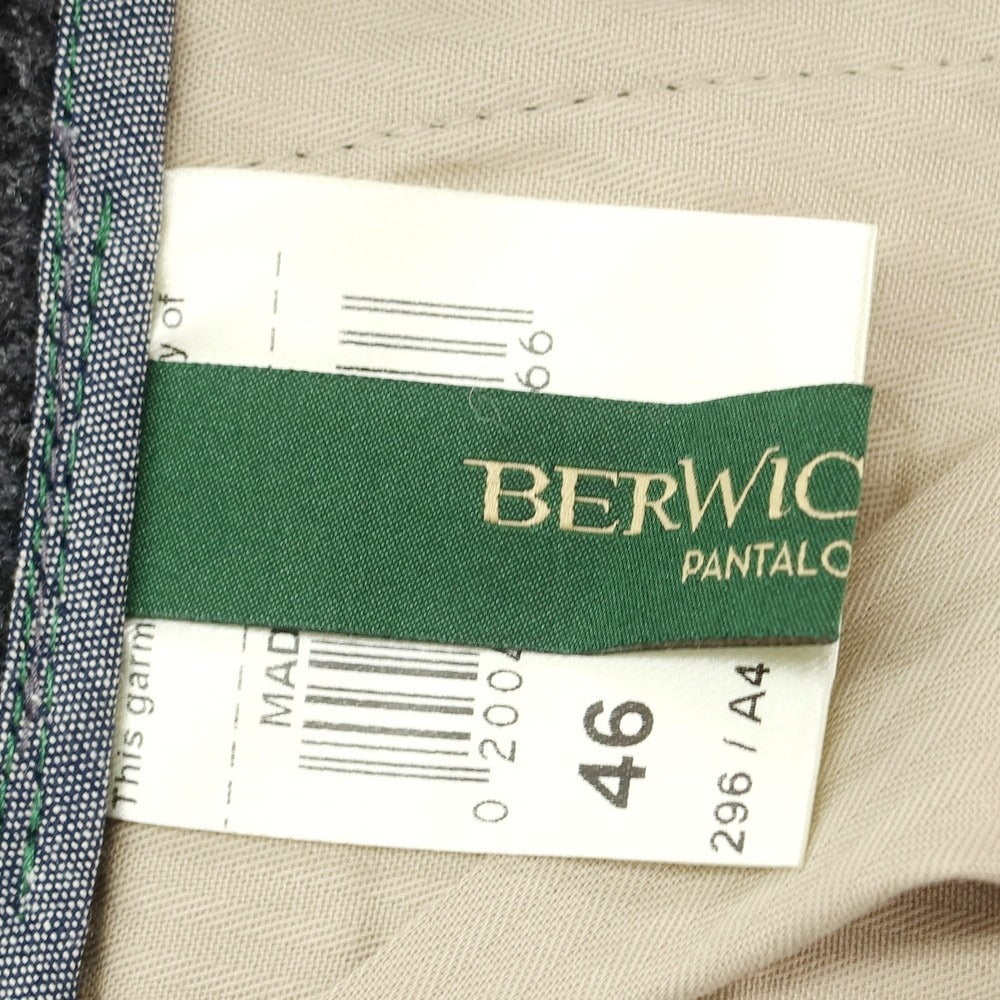 【中古】ベルウィッチ BERWICH ウール イージースラックスパンツ ダークグレー【 46 】【 状態ランクA 】【 メンズ 】
