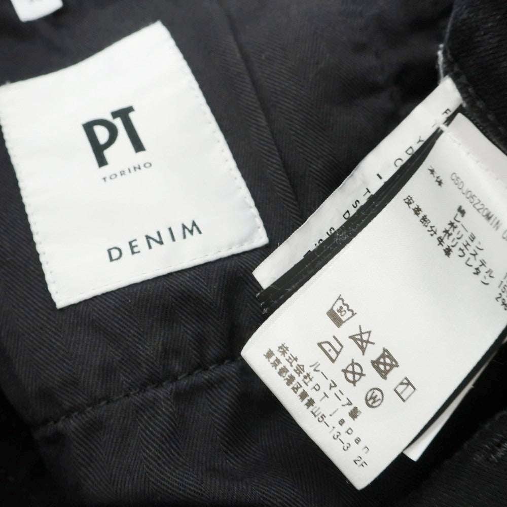【中古】ピーティートリノ デニム PT TORINO DENIM SWING ストレッチ コットンレーヨンポリエステル デニムパンツ ブラック【 30 】【 状態ランクB 】【 メンズ 】