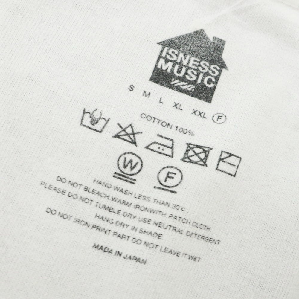 【中古】イズネス is-ness コットン オーバーサイズ クルーネック 半袖Tシャツ ホワイト【 F 】【 状態ランクD 】【 メンズ 】