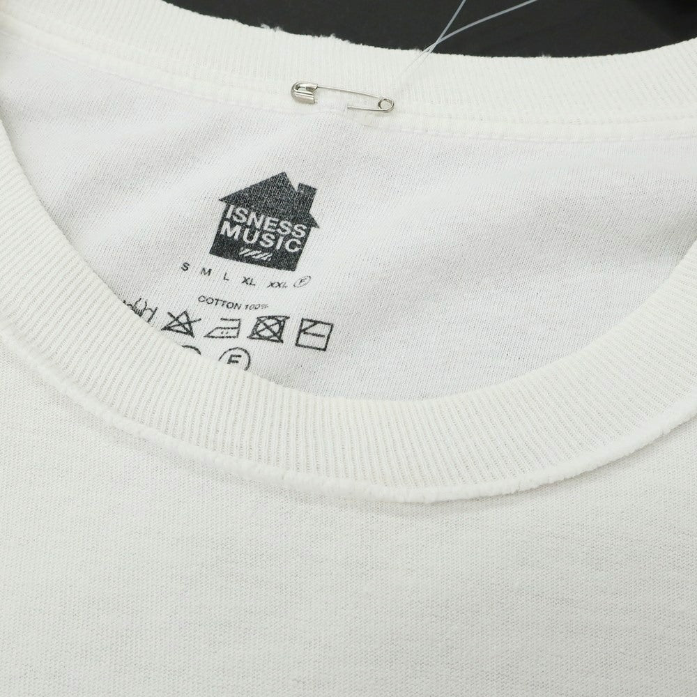 【中古】イズネス is-ness コットン オーバーサイズ クルーネック 半袖Tシャツ ホワイト【 F 】【 状態ランクD 】【 メンズ 】