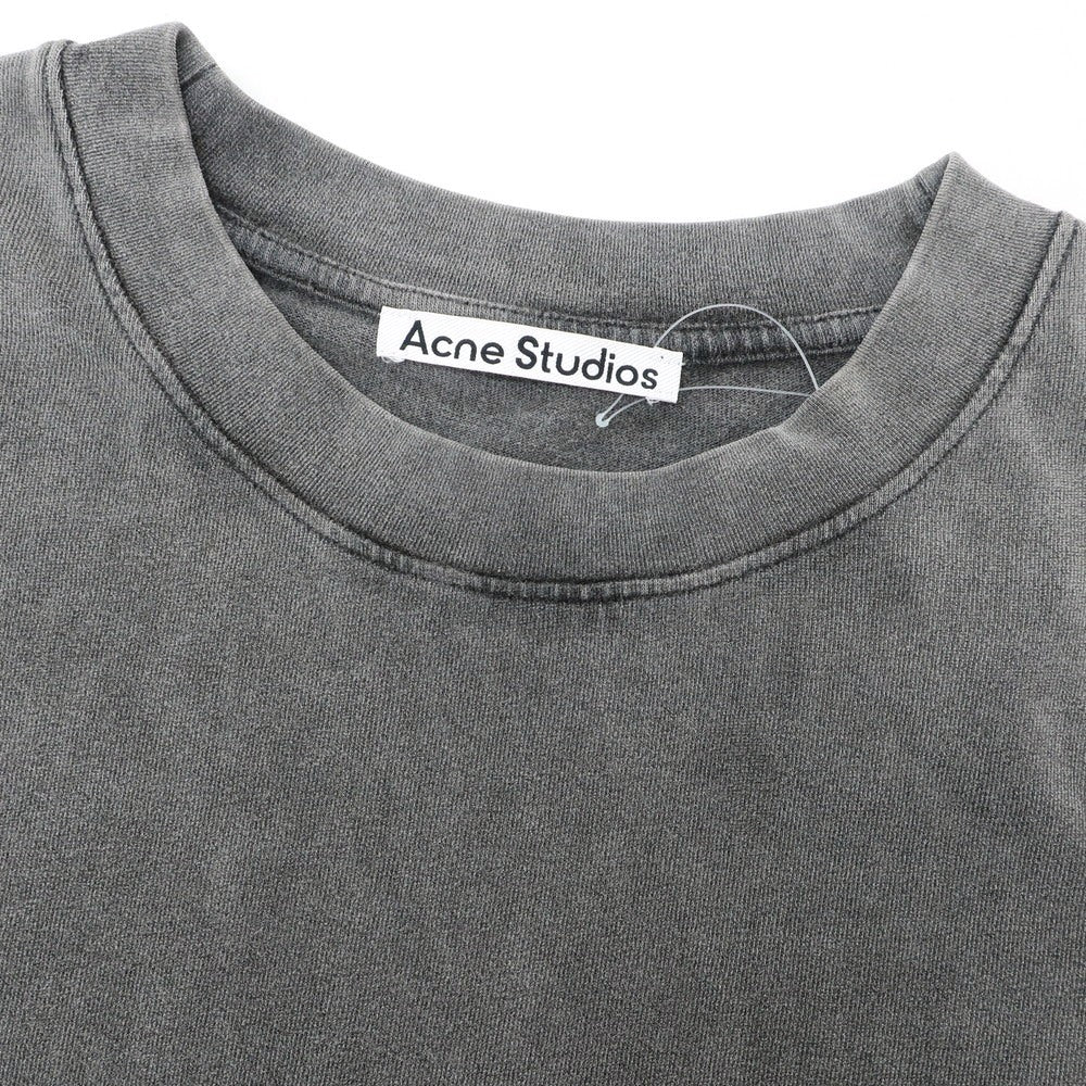 【中古】アクネストゥディオズ ACNE STUDIOS 2025年春夏 コットン クルーネック 半袖Tシャツ フェイテッドブラック【 XL 】【 状態ランクB 】【 メンズ 】