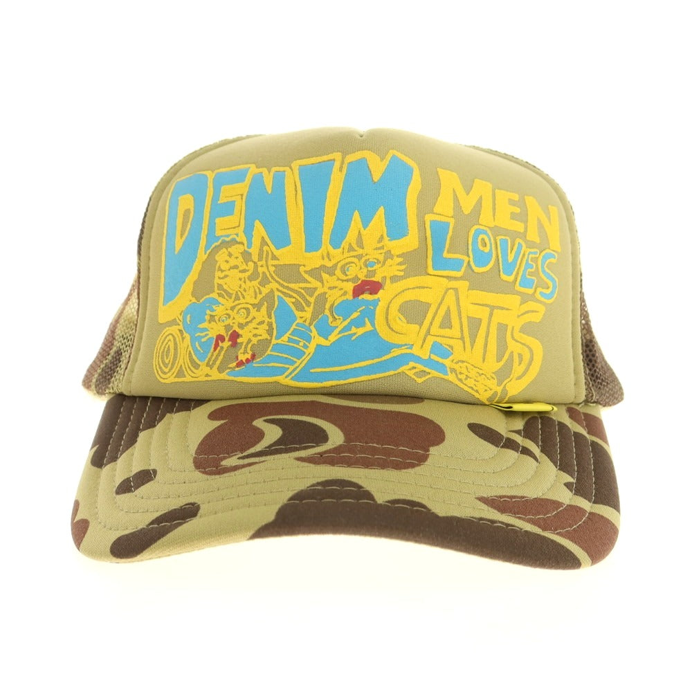 【中古】キャピタル KAPITAL ポリエステル キャップ カーキxブラウン【 F 】【 状態ランクA 】【 メンズ 】