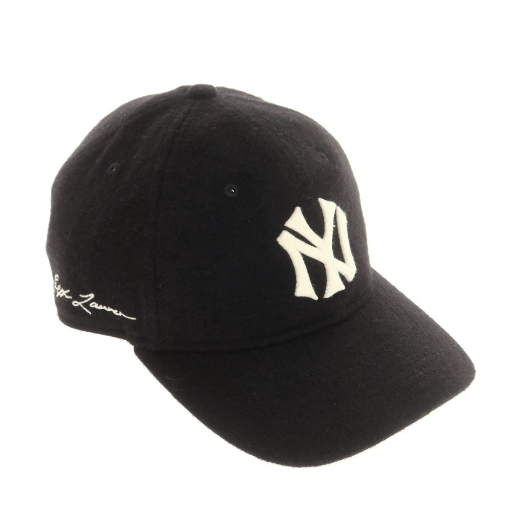 【中古】ラルフローレン パープルレーベル RalphLauren Collection Purple Label × NEW ERA カシミヤ キャップ ブラック【 7 3/8 】【 状態ランクA 】【 メンズ 】