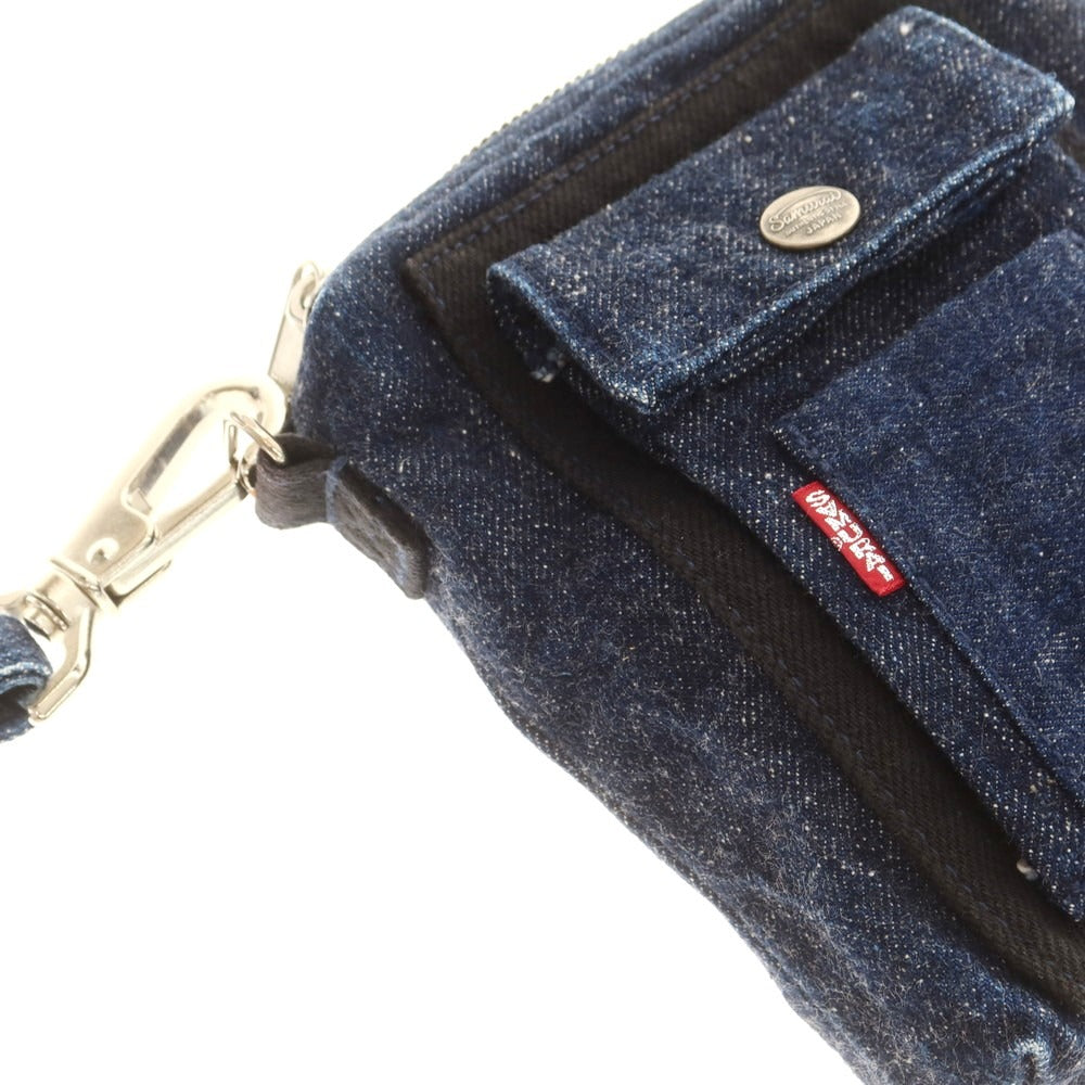 【中古】サムライ ジーンズ SAMURAI JEANS インディゴデニム ミニ ショルダーバッグ ネイビー【 状態ランクB 】【 メンズ 】
