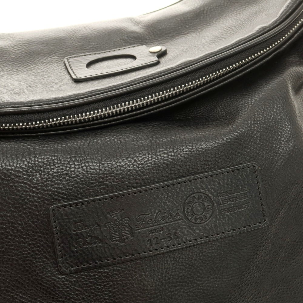 【中古】フェリージ Felisi 12-36 レザー ショルダーバッグ ブラック【 状態ランクB 】【 メンズ 】