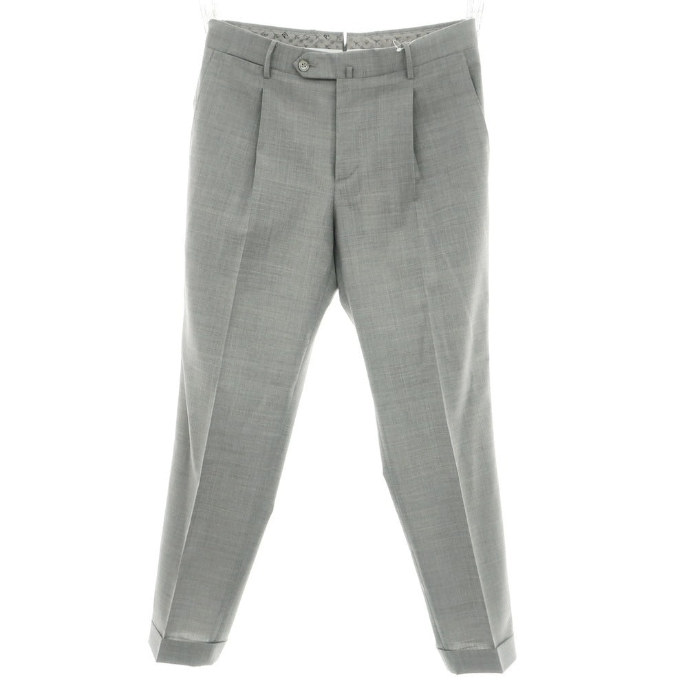 【中古】ピーティートリノ PT TORINO TECHNO WASHABLE WOOL ストレッチ ポリエステルウール ドレススラックスパンツ ライトグレー【 46 】【 状態ランクA 】【 メンズ 】