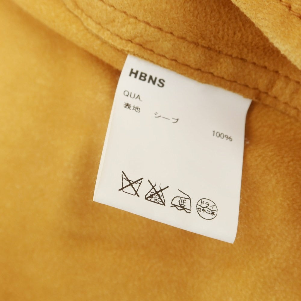 【中古】ハバノス HABANOS シープスエード レザーブルゾン キャメルオレンジ系【 M 】【 状態ランクC 】【 メンズ 】