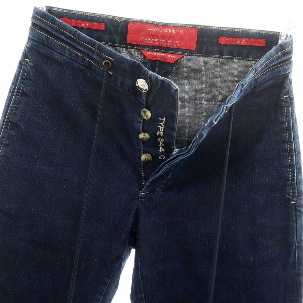 【中古】ヤコブコーエン JACOB COHEN J644 ストレッチ ジーンズ リブデニムパンツ ネイビー【 29 】【 状態ランクB 】【 メンズ 】