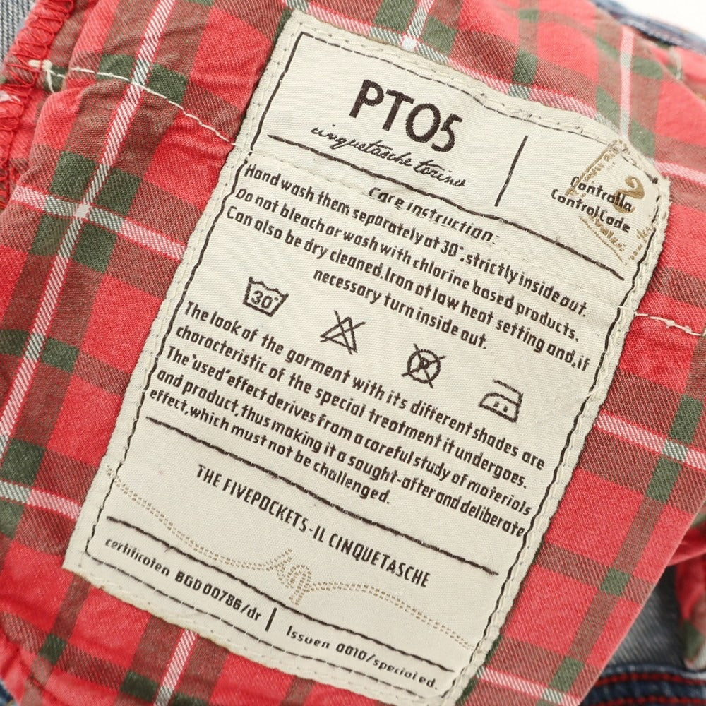 【中古】ピーティーゼロチンクエ PT05 ストレッチ コットン ジーンズ デニムパンツ ネイビーブルー系【 28 】【 状態ランクB 】【 メンズ 】