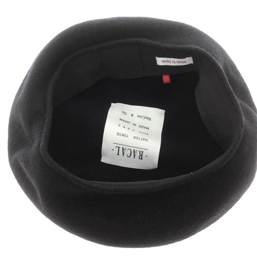 【中古】ラカル RACAL ウール系 ベレー帽 ブラック【 L(59cm) 】【 状態ランクB 】【 メンズ 】