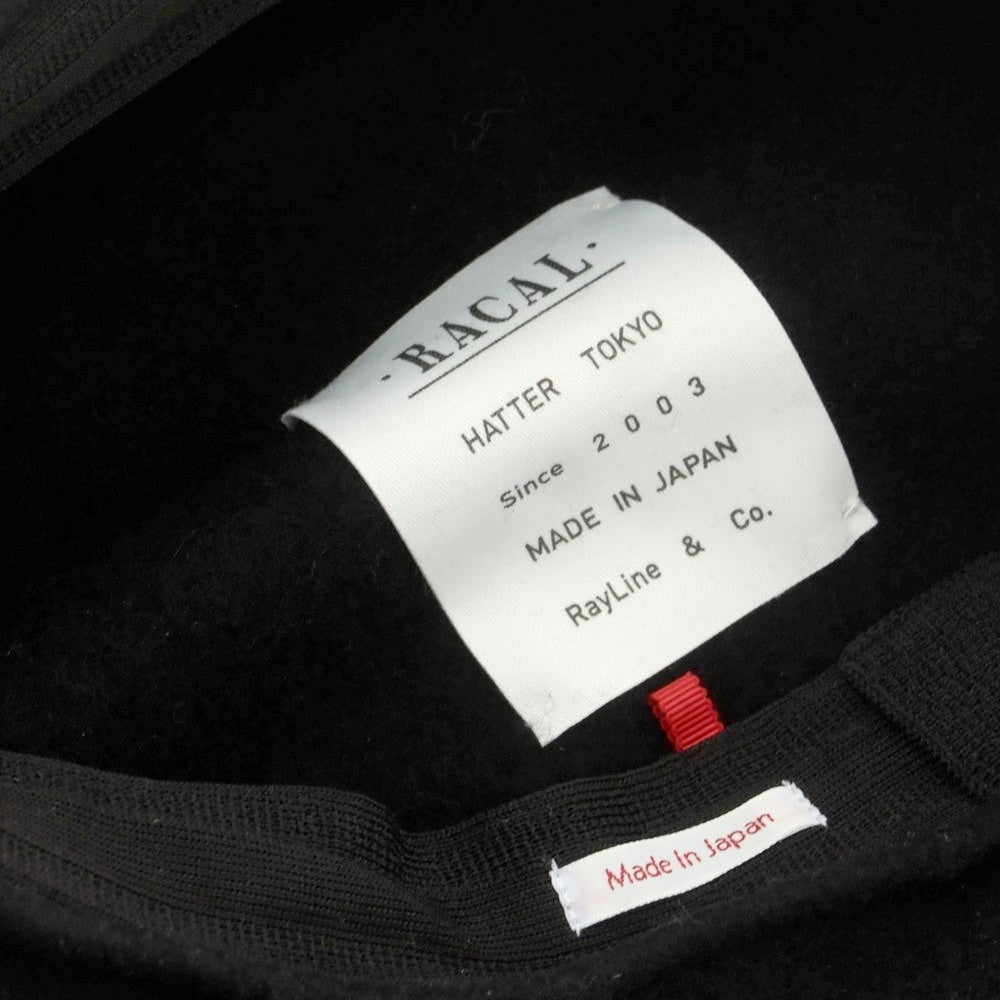 【中古】ラカル RACAL ウール系 ベレー帽 ブラック【 L(59cm) 】【 状態ランクB 】【 メンズ 】
