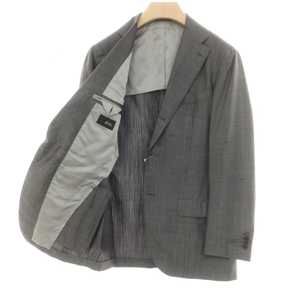 【中古】ブリッラ ペル イル グスト Brilla per il gusto ウールシルク 3つボタンスーツ グレー【 50 】【 状態ランクD 】【 メンズ 】