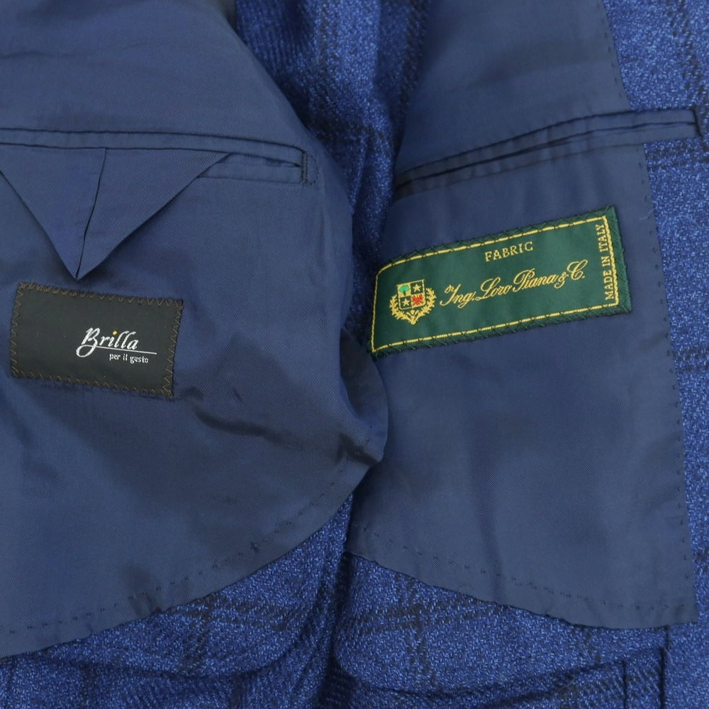 【中古】ブリッラ ペル イル グスト Brilla per il gusto ウール テーラードジャケット ダークブルー【 52 】【 状態ランクB 】【 メンズ 】