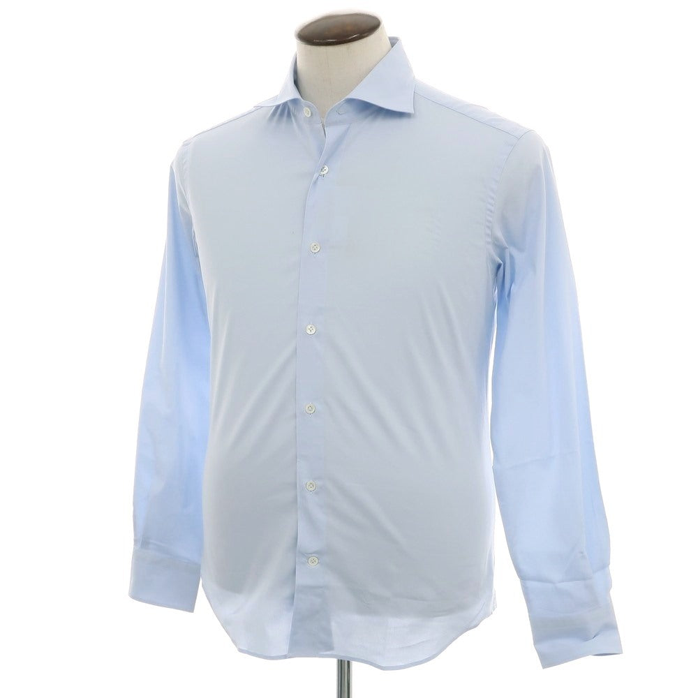 【中古】ガリポリカミチェリア GALLIPOLI camiceria fuego ストレッチ コットン ワイドカラー ドレスシャツ ライトブルー【 50 】【 状態ランクB 】【 メンズ 】