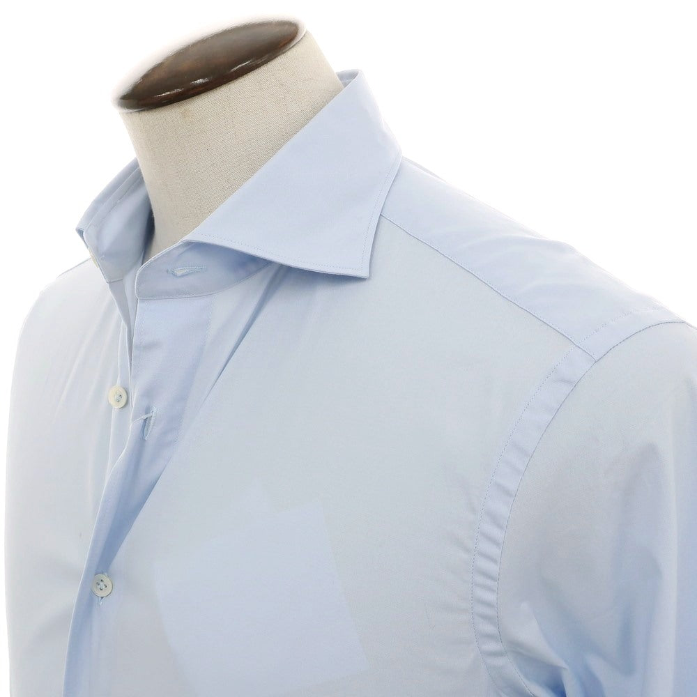 【中古】ガリポリカミチェリア GALLIPOLI camiceria fuego ストレッチ コットン ワイドカラー ドレスシャツ ライトブルー【 50 】【 状態ランクB 】【 メンズ 】