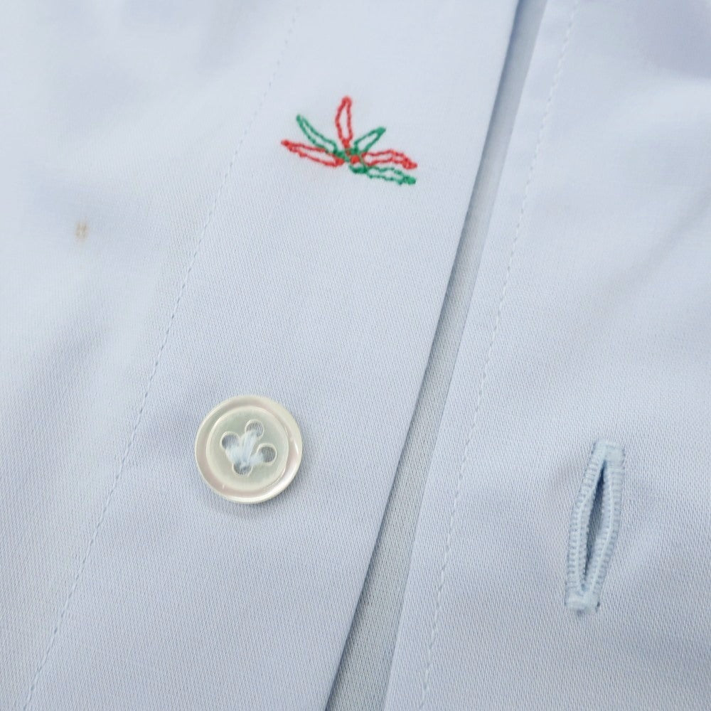 【中古】ガリポリカミチェリア GALLIPOLI camiceria fuego ストレッチ コットン ワイドカラー ドレスシャツ ライトブルー【 50 】【 状態ランクB 】【 メンズ 】