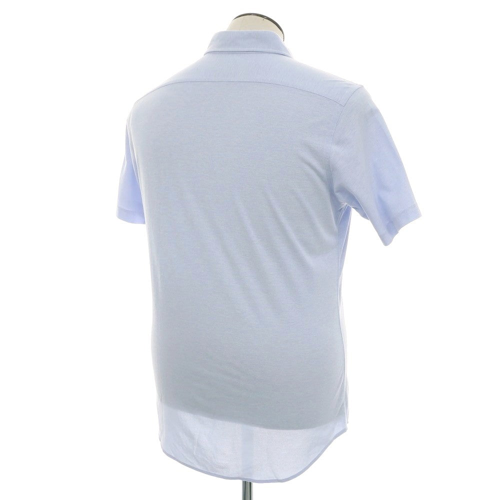 【中古】メイカーズシャツ カマクラ Makers Shirt 鎌倉 コットンポリエステルリネン 鹿の子 ボタンダウン 半袖シャツ ライトブルー【 XL 】【 状態ランクC 】【 メンズ 】