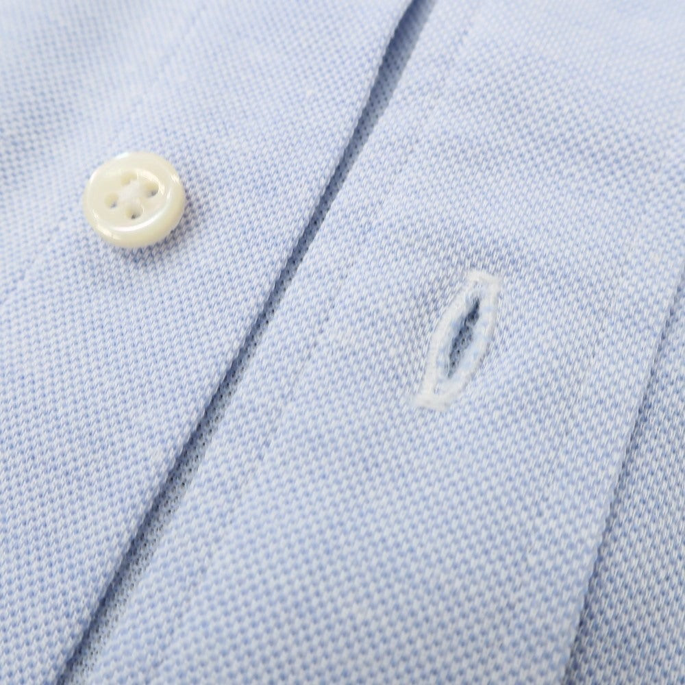 【中古】メイカーズシャツ カマクラ Makers Shirt 鎌倉 コットンポリエステルリネン 鹿の子 ボタンダウン 半袖シャツ ライトブルー【 XL 】【 状態ランクC 】【 メンズ 】