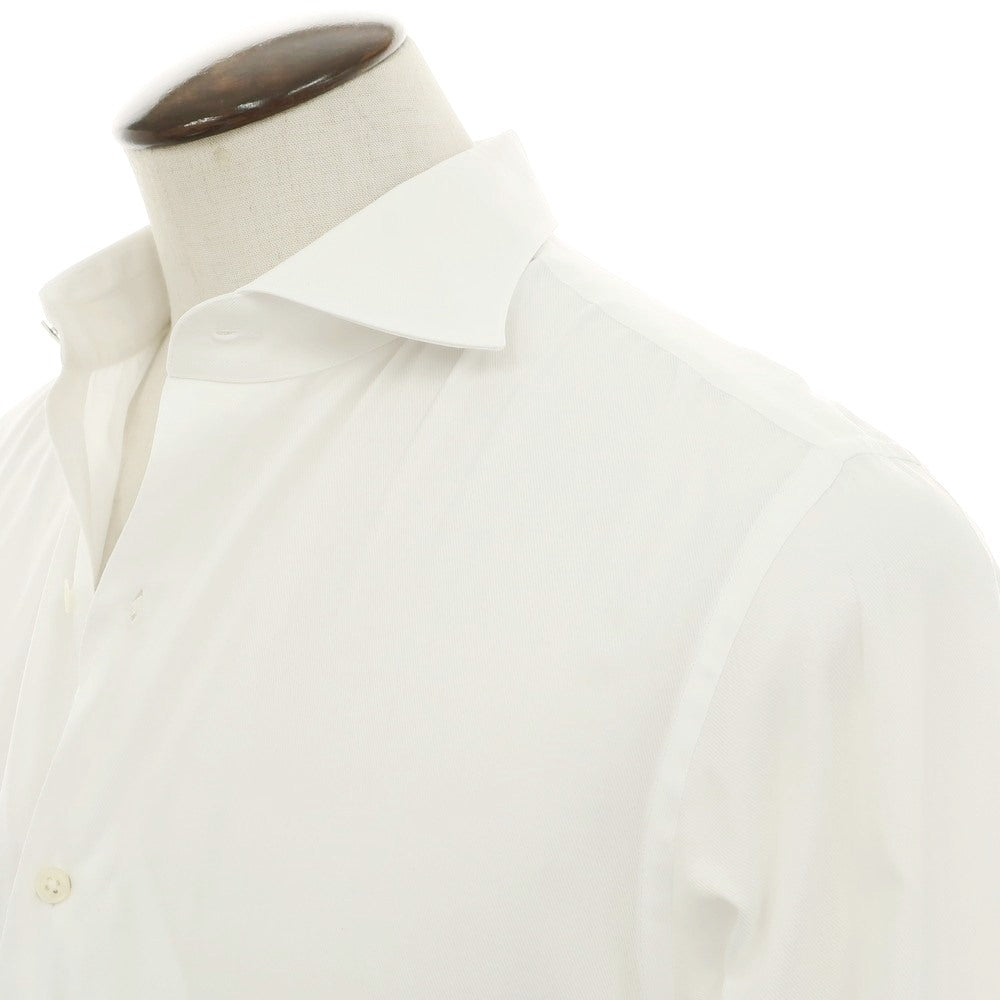 【中古】イタルスタイル ITAL STYLE コットン系 ワイドカラー ドレスシャツ ホワイト【 43 】【 状態ランクC 】【 メンズ 】
