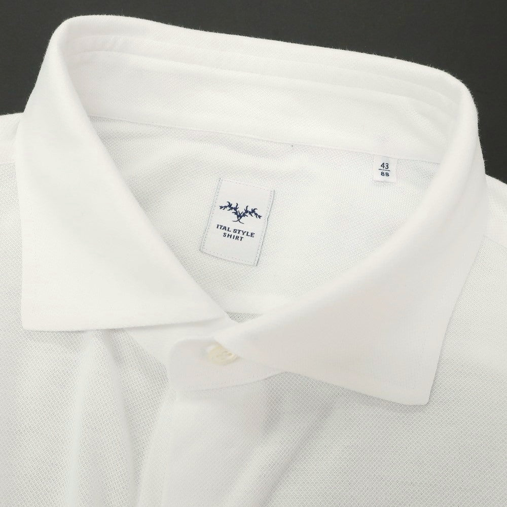 【中古】イタルスタイル ITAL STYLE コットン セミワイドカラー カジュアルシャツ ホワイト【 43 】【 状態ランクB 】【 メンズ 】