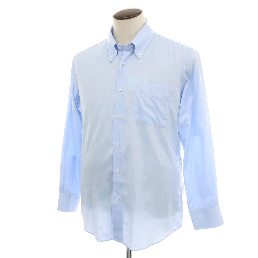 【中古】アザブテーラー azabu tailor コットン ボタンダウン ドレスシャツ ライトブルー【 サイズ表記なし(XXXL) 】【 状態ランクB 】【 メンズ 】