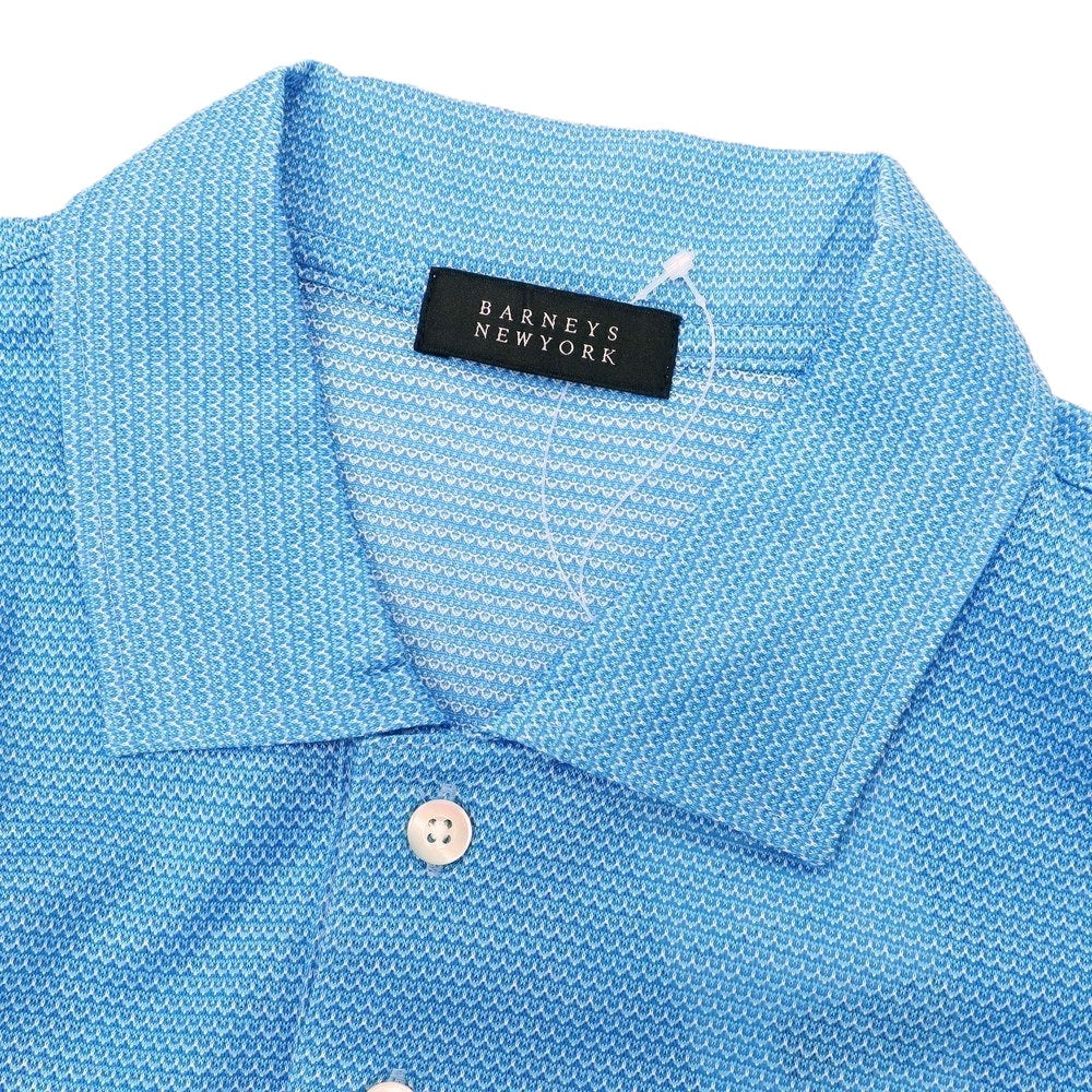 【中古】バーニーズニューヨーク BARNEYS NEWYORK コットン 半袖ポロシャツ ライトブルー【 L 】【 状態ランクB 】【 メンズ 】