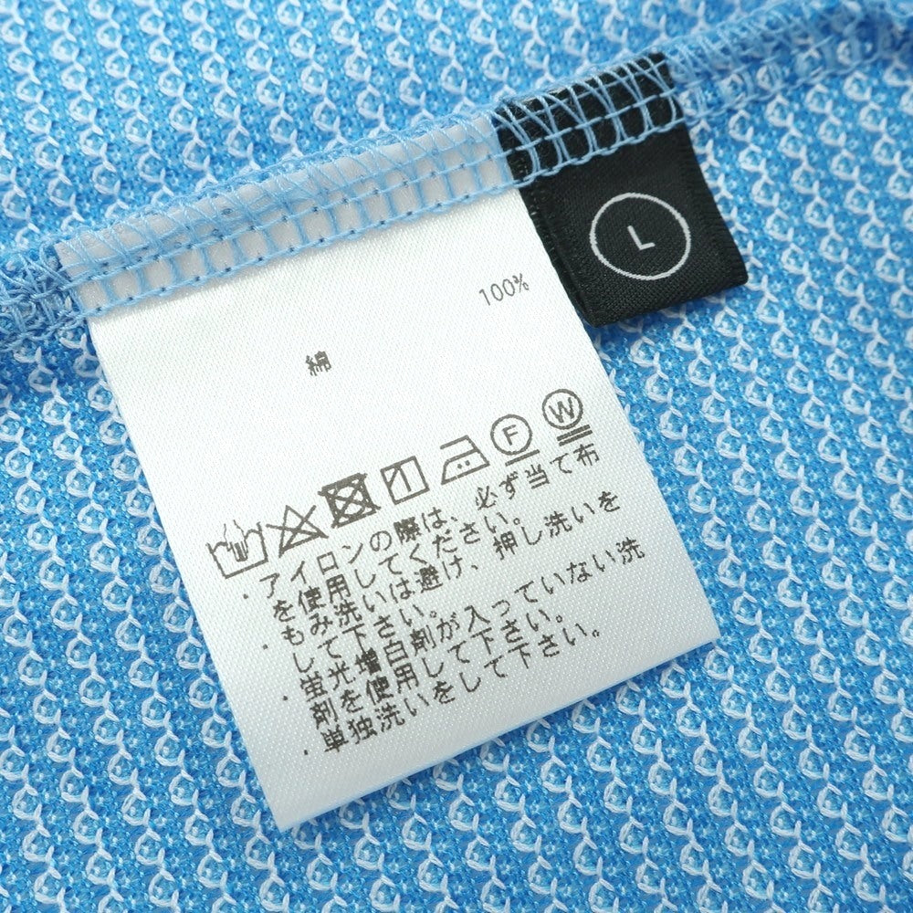 【中古】バーニーズニューヨーク BARNEYS NEWYORK コットン 半袖ポロシャツ ライトブルー【 L 】【 状態ランクB 】【 メンズ 】