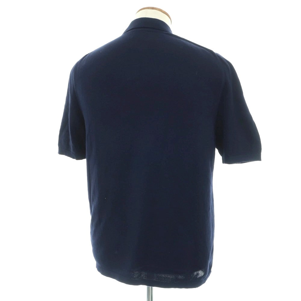 【中古】バフィー BAFY ハイゲージ コットン 半袖 ポロニット ネイビー【 48 】【 状態ランクC 】【 メンズ 】
