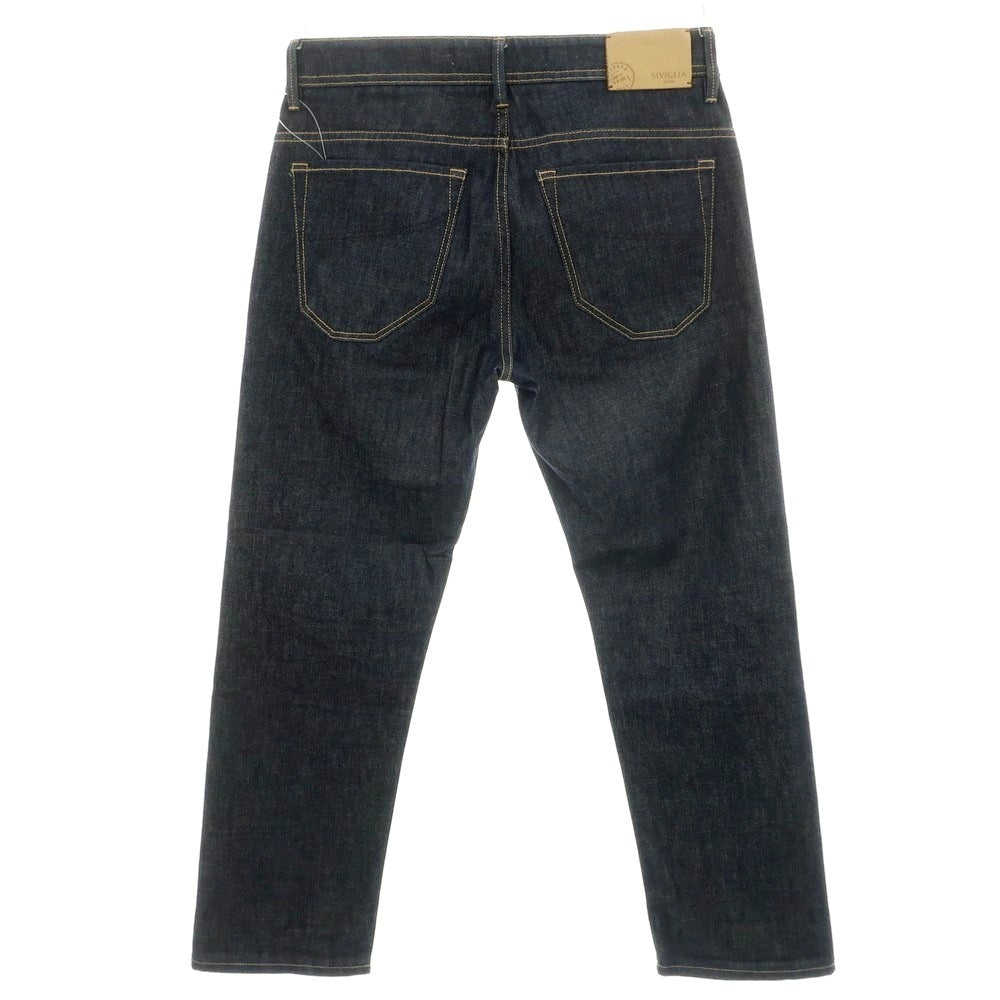 【中古】シビリア SIVIGLIA ストレッチ ジーンズ デニムパンツ ネイビー【 33 】【 状態ランクD 】【 メンズ 】