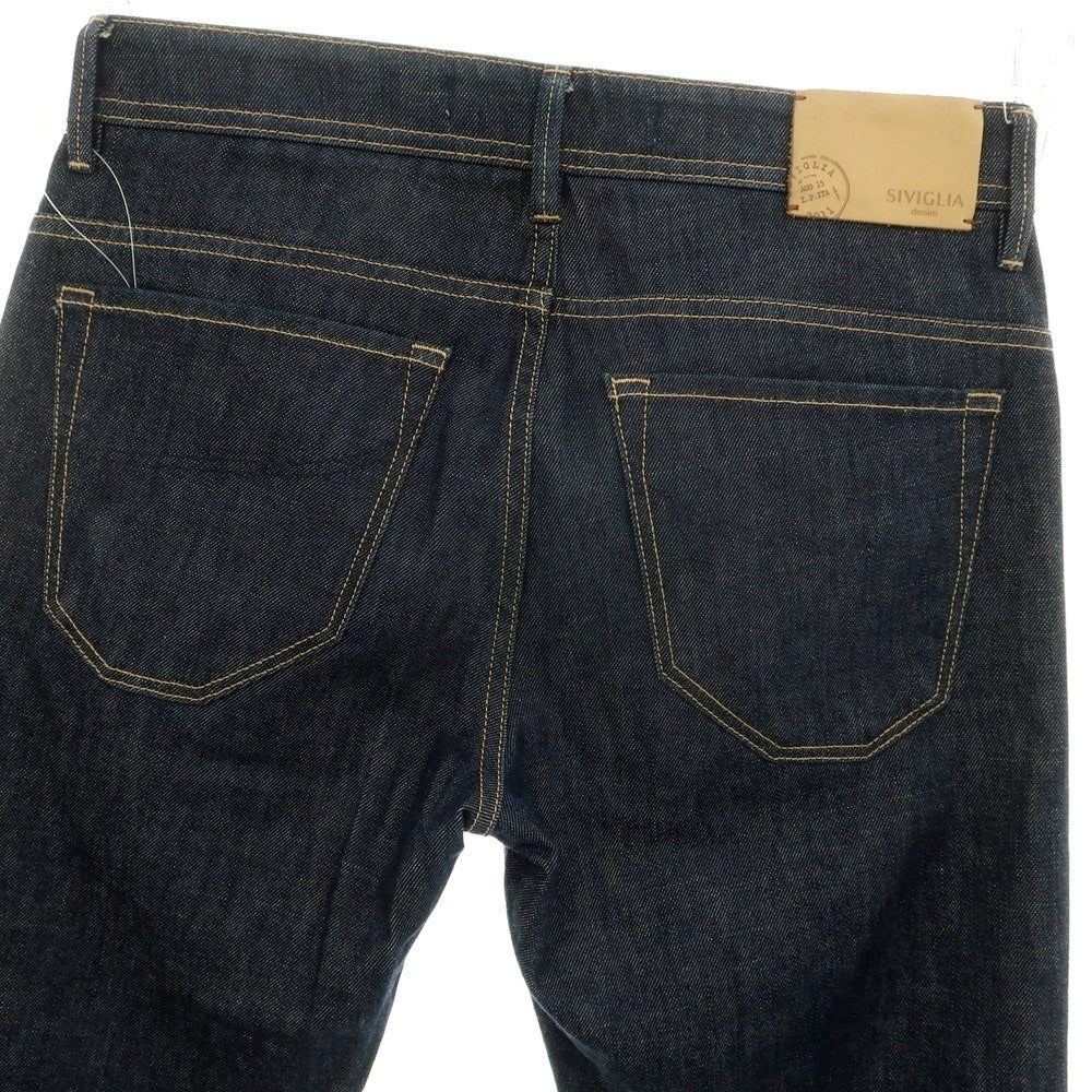 【中古】シビリア SIVIGLIA ストレッチ ジーンズ デニムパンツ ネイビー【 33 】【 状態ランクD 】【 メンズ 】