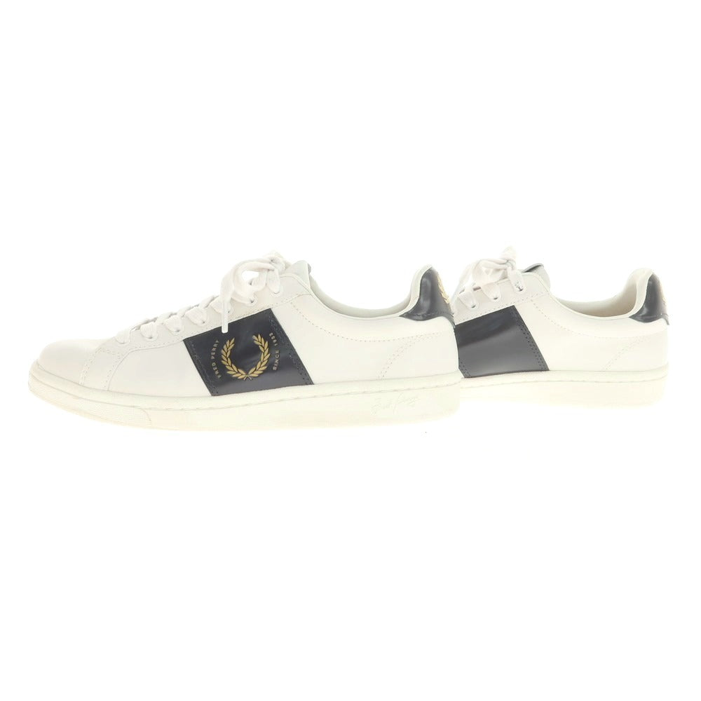 【中古】フレッドペリー FRED PERRY レザー スニーカー ホワイト【 UK8 】【 状態ランクB 】【 メンズ 】
