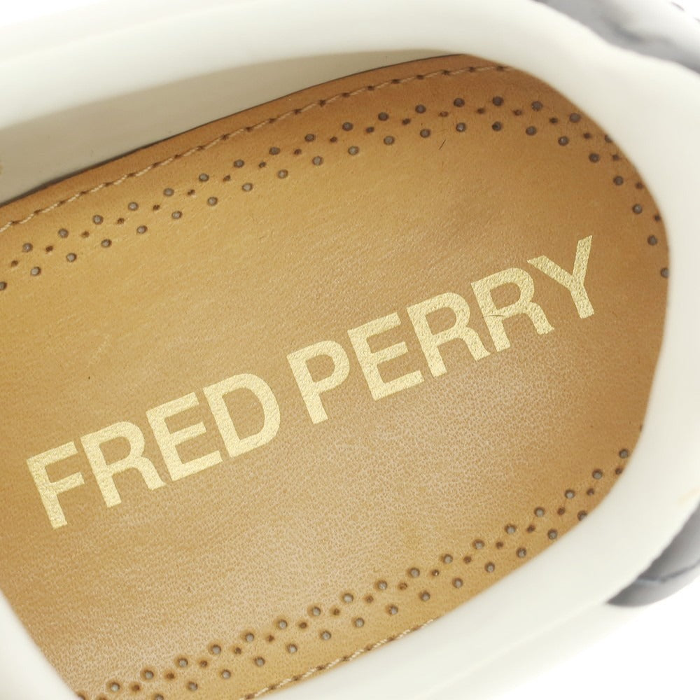 【中古】フレッドペリー FRED PERRY レザー スニーカー ホワイト【 UK8 】【 状態ランクB 】【 メンズ 】