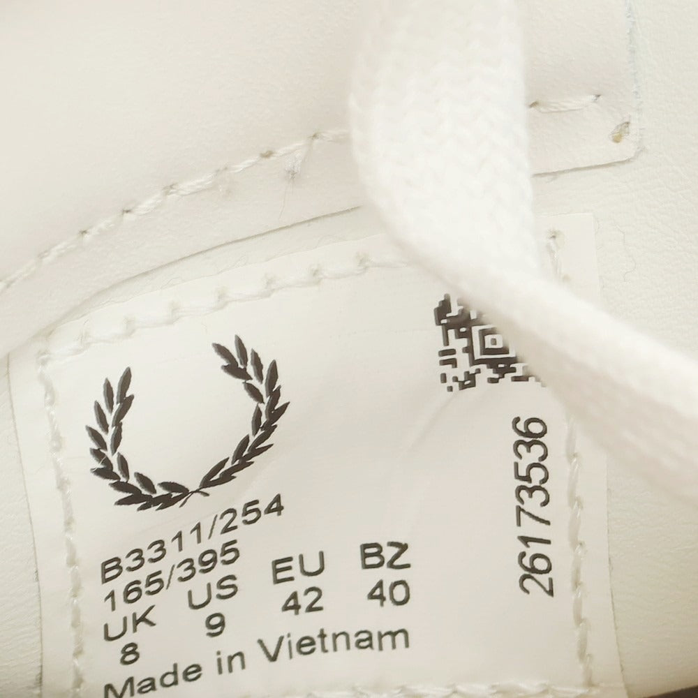 【中古】フレッドペリー FRED PERRY レザー スニーカー ホワイト【 UK8 】【 状態ランクB 】【 メンズ 】