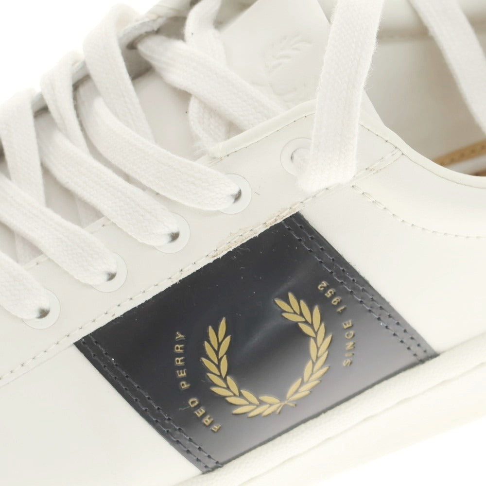 【中古】フレッドペリー FRED PERRY レザー スニーカー ホワイト【 UK8 】【 状態ランクB 】【 メンズ 】