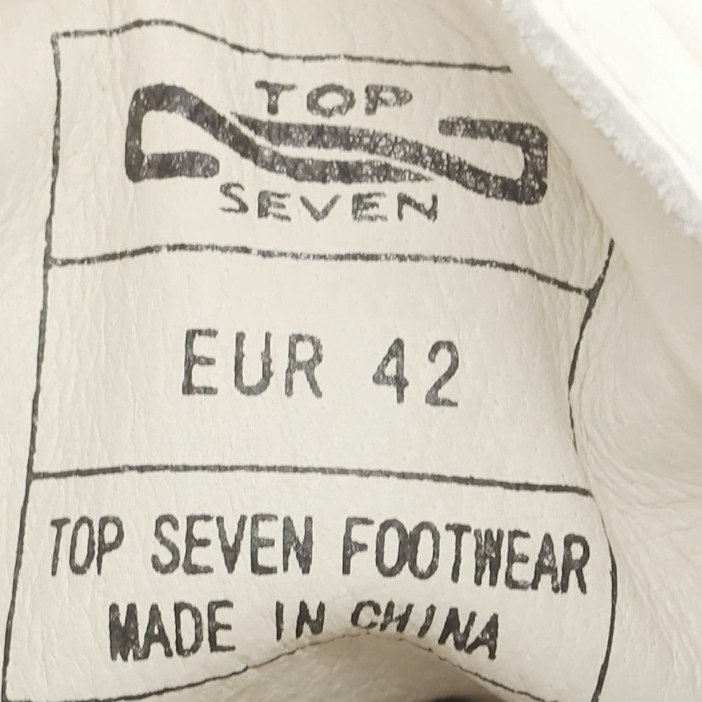【中古】トップセブン TOP SEVEN レザー スニーカー ホワイト【 42 】【 状態ランクB 】【 メンズ 】