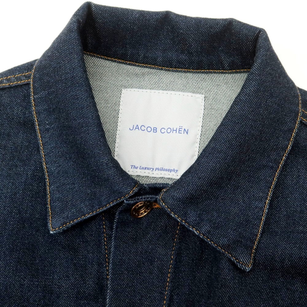 【中古】ヤコブコーエン JACOB COHEN YORK COMF ストレッチ コットン デニムジャケット ネイビー【 L 】【 状態ランクA 】【 メンズ 】